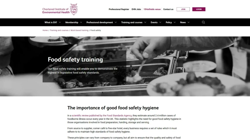 Food Safety Training CIEH