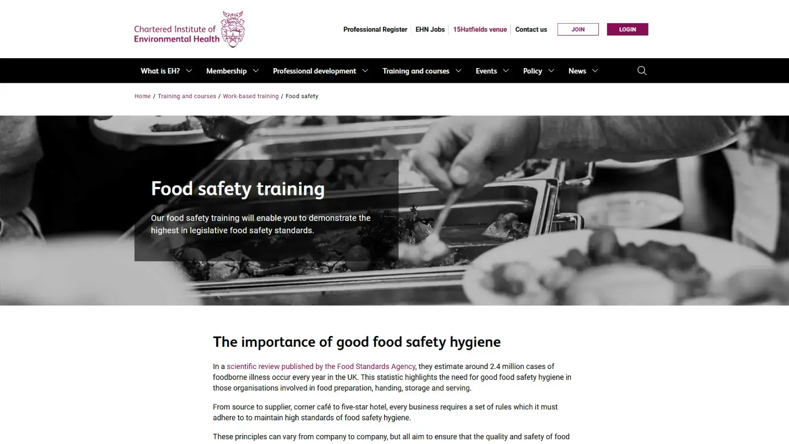 Food Safety Training CIEH