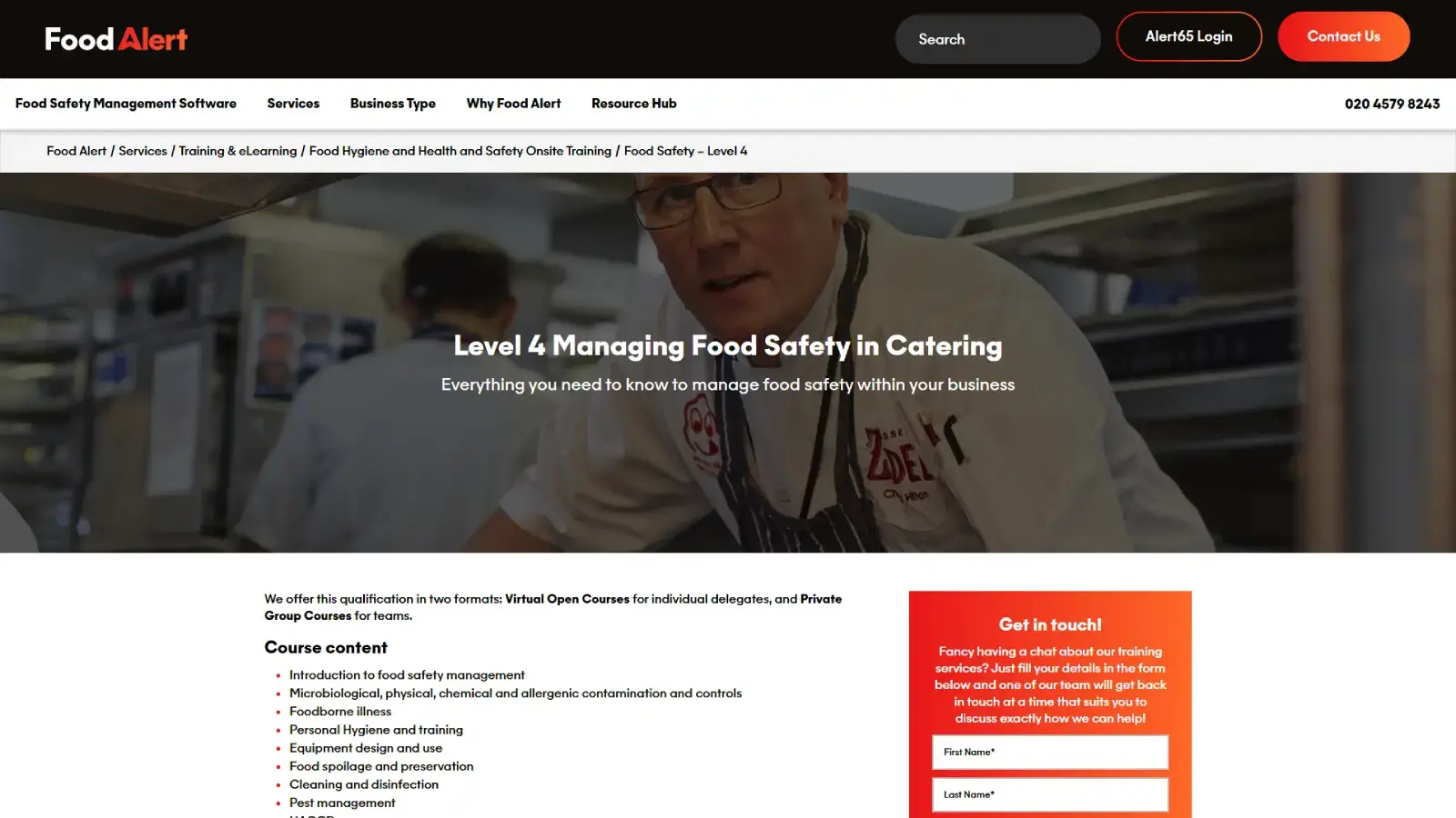 Food Safety Training Food Alert